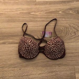 ❗️34b brown leopard print front close bra